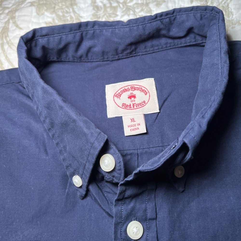 Brooks Brothers Red Fleece Cotton Button Down Shirt Top, size XL Classiccore - Picture 2 of 10